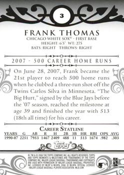 2008 Topps Moments & Milestones #3-485 Frank Thomas Back