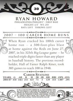 2008 Topps Moments & Milestones #30-35 Ryan Howard Back