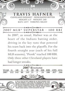 2008 Topps Moments & Milestones #34-33 Travis Hafner Back