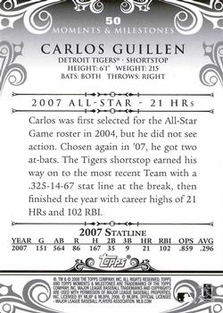 2008 Topps Moments & Milestones #50-7 Carlos Guillen Back