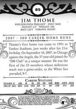 2008 Topps Moments & Milestones #85-431 Jim Thome Back