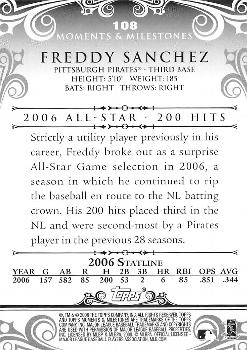 2008 Topps Moments & Milestones #108-47 Freddy Sanchez Back