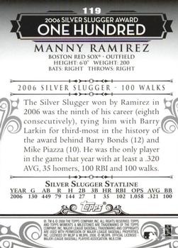 2008 Topps Moments & Milestones #119-4 Manny Ramirez Back