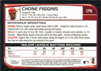 2008 Bowman #176 Chone Figgins Back