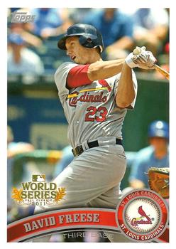 2011 Topps World Series Champions St. Louis Cardinals #WS3 David Freese Front