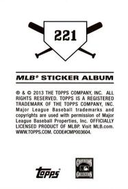 2013 Topps Stickers #221 Stan Musial Back