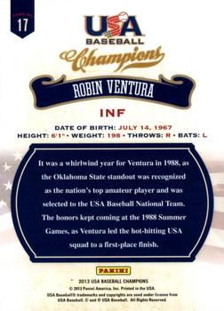 2013 Panini USA Baseball Champions #17 Robin Ventura Back