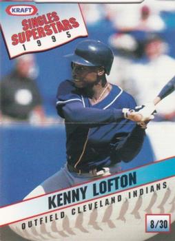 1995 Kraft Singles Superstars #8 Kenny Lofton Front