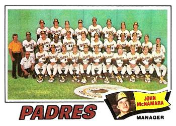 1977 Topps #134 San Diego Padres / John McNamara Front