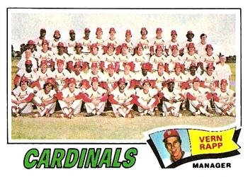 1977 Topps #183 St. Louis Cardinals / Vern Rapp Front