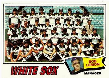 1977 Topps #418 Chicago White Sox / Bob Lemon Front