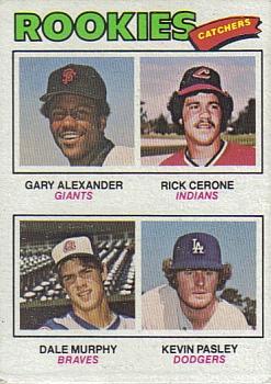 1977 Topps #476 1977 Rookie Catchers (Gary Alexander / Rick Cerone / Dale Murphy / Kevin Pasley) Front