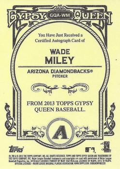 2013 Topps Gypsy Queen - Autographs #GQA-WM Wade Miley Back
