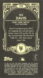 2013 Topps Gypsy Queen - Mini Black #233 Ike Davis Back