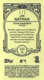 2013 Topps Gypsy Queen - Mini Leather #2 Joe Nathan Back