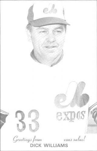 1970 Montreal Expos Postcards #NNO Dick Williams Front