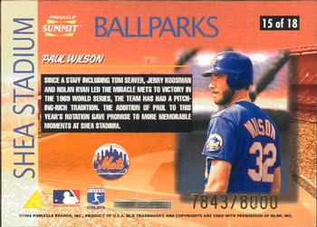 1996 Summit - Ballparks #15 Paul Wilson Back