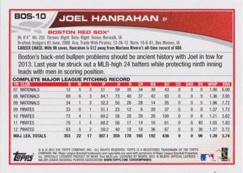 2013 Topps Boston Red Sox #BOS10 Joel Hanrahan Back