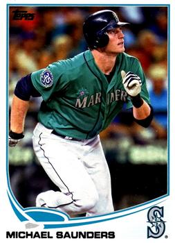 2013 Topps Seattle Mariners #SEA-8 Michael Saunders Front