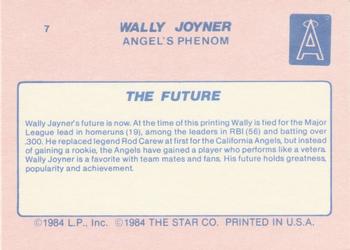 1986 Star Wally Joyner #7 Wally Joyner Back