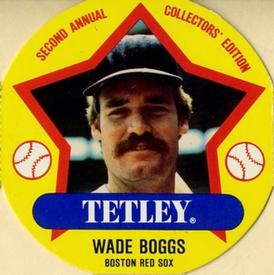 1989 Tetley Tea Discs #7 Wade Boggs Front