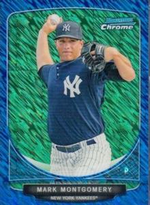 2013 Bowman - Chrome Cream of the Crop Mini Blue Refractors #CC-NYY4 Mark Montgomery Front