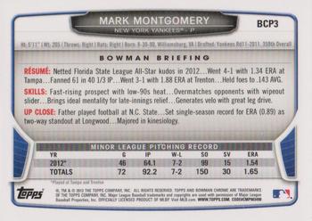 2013 Bowman - Chrome Prospects #BCP3 Mark Montgomery Back