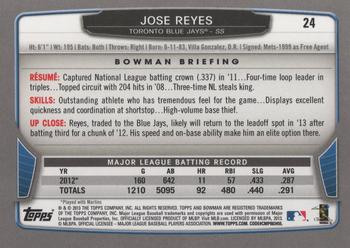 2013 Bowman - Gold #24 Jose Reyes Back