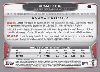 2013 Bowman - Hometown #40 Adam Eaton Back