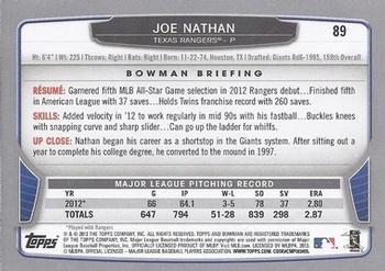 2013 Bowman - Hometown #89 Joe Nathan Back