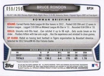 2013 Bowman - Prospects Orange #BP24 Bruce Rondon Back
