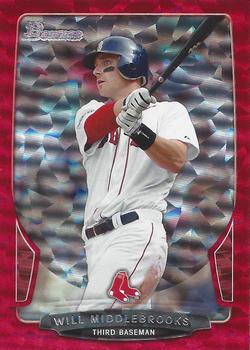 2013 Bowman - Red Ice #19 Will Middlebrooks Front