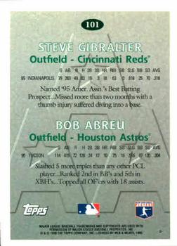 1996 Topps #101 Steve Gibralter / Bob Abreu Back