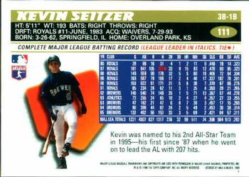 1996 Topps #111 Kevin Seitzer Back
