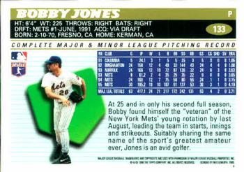 1996 Topps #133 Bobby Jones Back