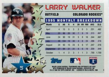 1996 Topps #5 Larry Walker Back