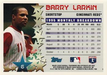 1996 Topps #6 Barry Larkin Back