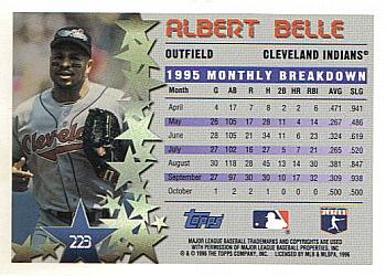 1996 Topps #223 Albert Belle Back
