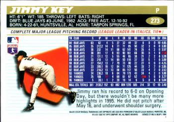 1996 Topps #273 Jimmy Key Back