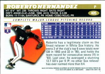 1996 Topps #405 Roberto Hernandez Back