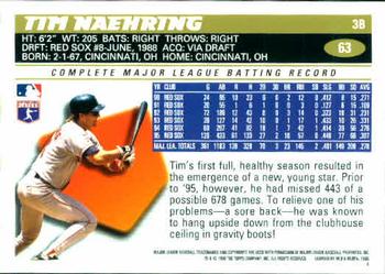 1996 Topps #63 Tim Naehring Back
