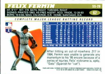 1996 Topps #67 Felix Fermin Back