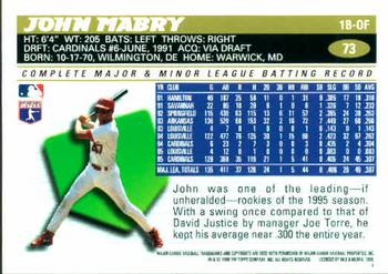 1996 Topps #73 John Mabry Back