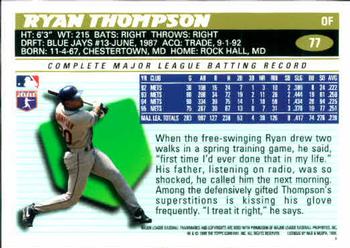 1996 Topps #77 Ryan Thompson Back