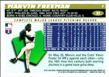 1996 Topps #93 Marvin Freeman Back