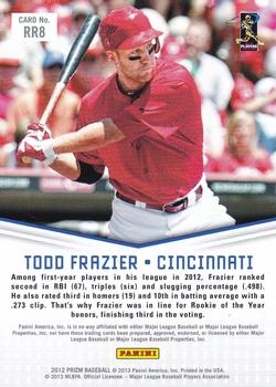 2012 Panini Prizm - Rookie Relevance #RR8 Todd Frazier Back