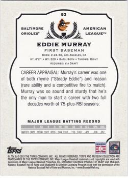 2013 Topps Museum Collection - Copper #83 Eddie Murray Back