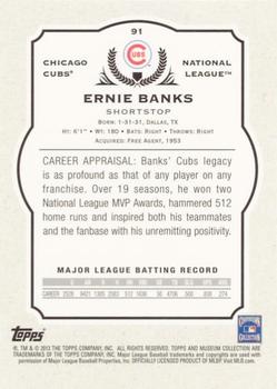 2013 Topps Museum Collection - Copper #91 Ernie Banks Back