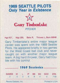 1983 Galasso 1969 Seattle Pilots #4 Gary Timberlake Back