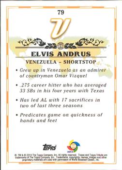 2013 Topps Tribute WBC #79 Elvis Andrus Back